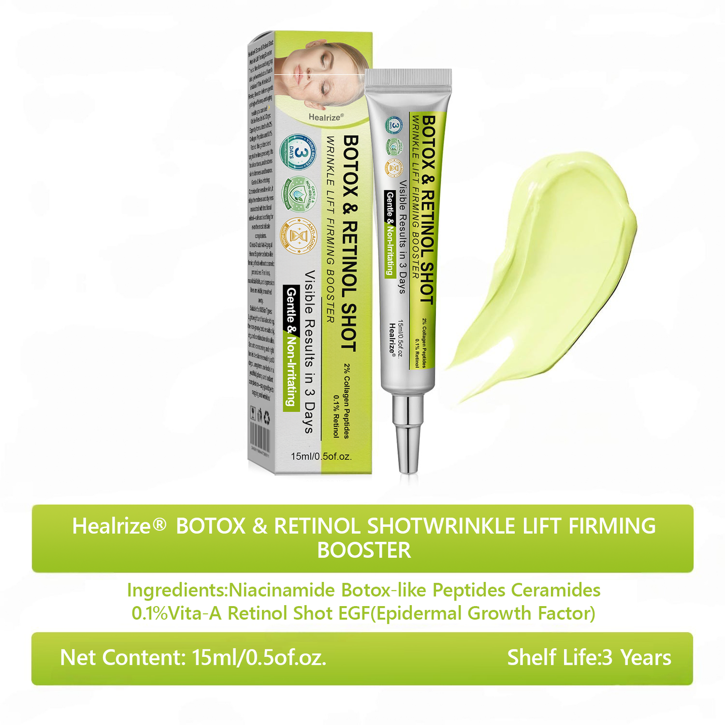 👩‍⚕️Made and shipped from IE ✅Healrize® Botox & Vita-A Retinol Shot Wrinkle-Lift Tightening cream - Last Day Promotion 70% OFF 🏆