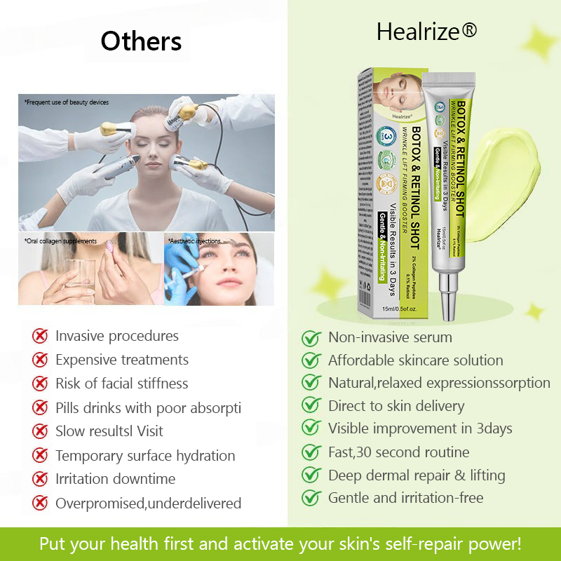 👩‍⚕️Made and shipped from IE ✅Healrize® Botox & Vita-A Retinol Shot Wrinkle-Lift Tightening cream - Last Day Promotion 70% OFF 🏆