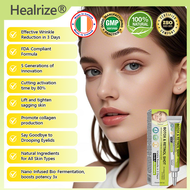 👩‍⚕️Made and shipped from IE ✅Healrize® Botox & Vita-A Retinol Shot Wrinkle-Lift Tightening cream - Last Day Promotion 70% OFF 🏆
